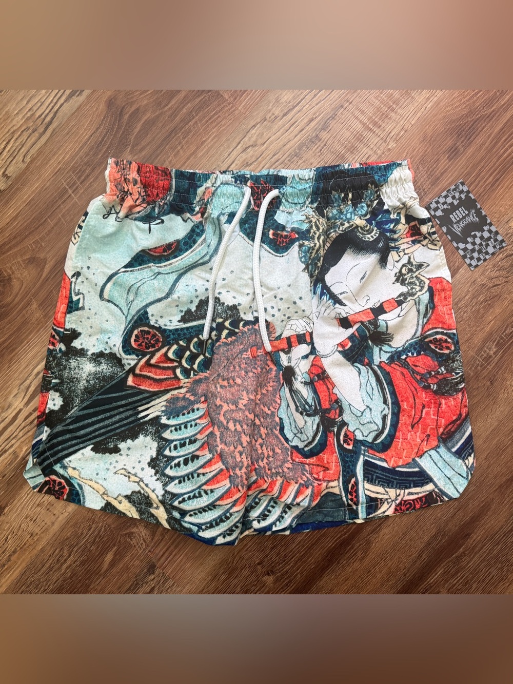*BRAND NEW* Men’s Japanese Art Printed Swim Trunks